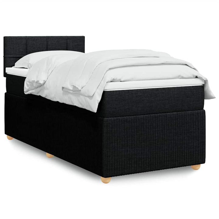 kontinentalseng med madras 80x200 cm stof sort