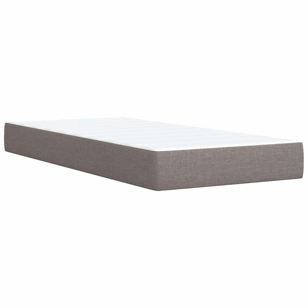 kontinentalseng med madras 80x200 cm stof gråbrun