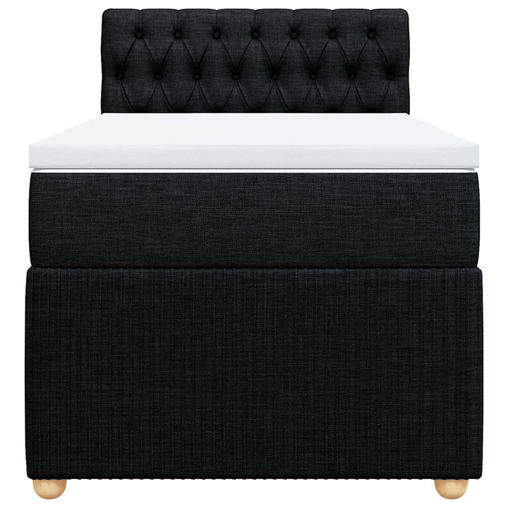 kontinentalseng med madras 80x200 cm stof sort
