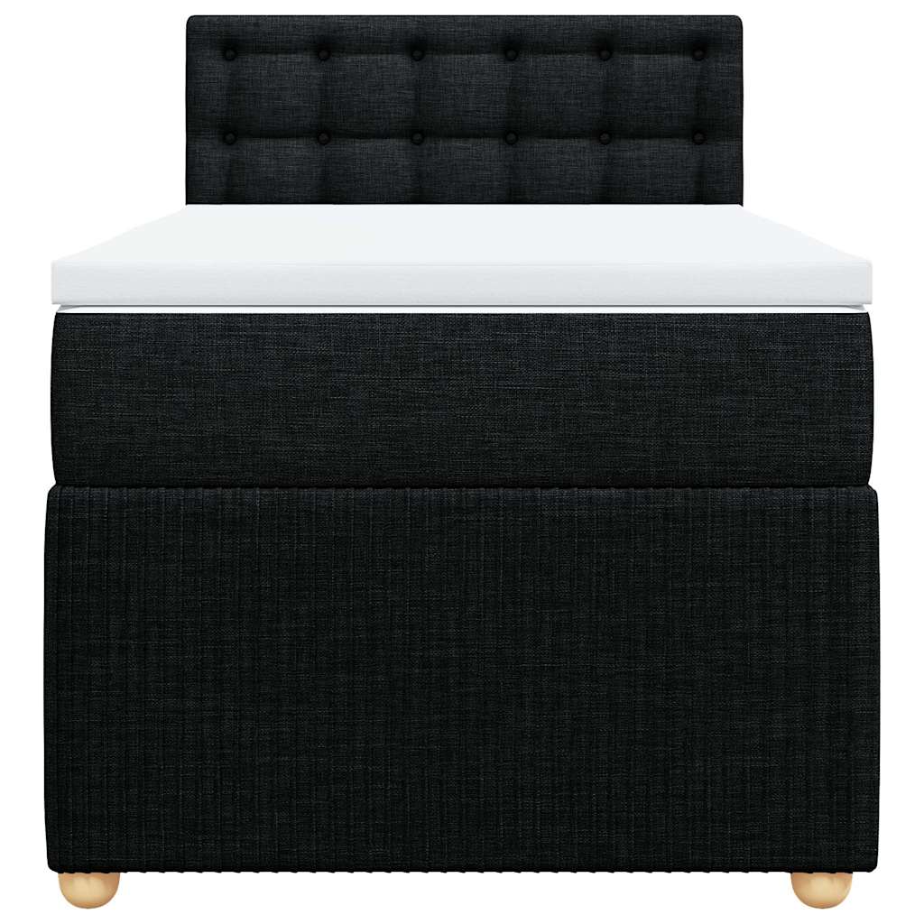 kontinentalseng med madras 80x200 cm stof sort