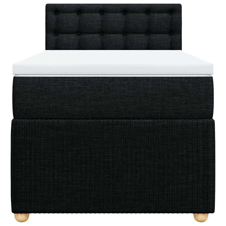 kontinentalseng med madras 80x200 cm stof sort