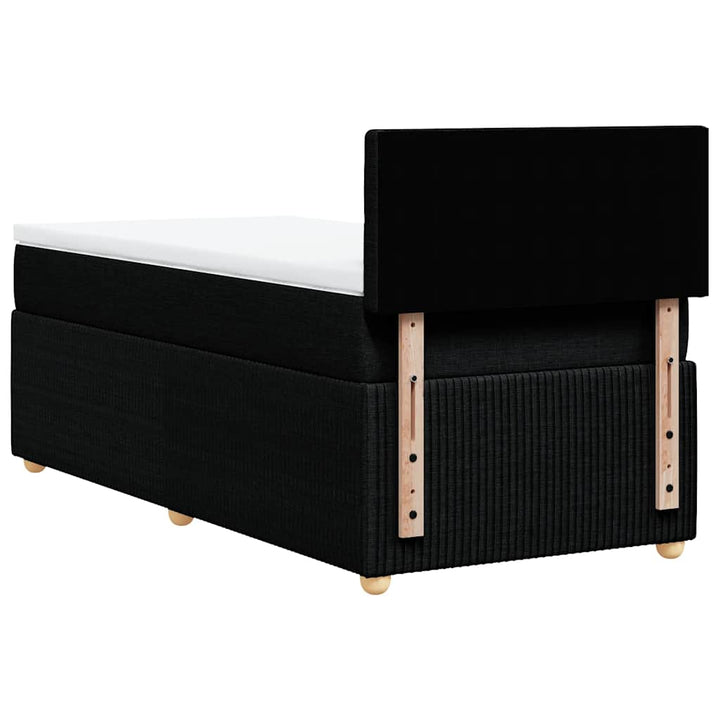 kontinentalseng med madras 80x200 cm stof sort