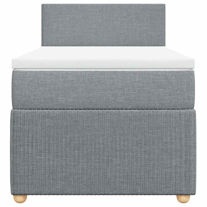 kontinentalseng med madras 90x190 cm stof lysegrå