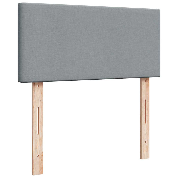 kontinentalseng med madras 90x190 cm stof lysegrå