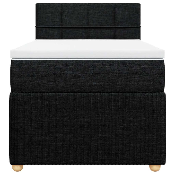 kontinentalseng med madras 90x190 cm stof sort