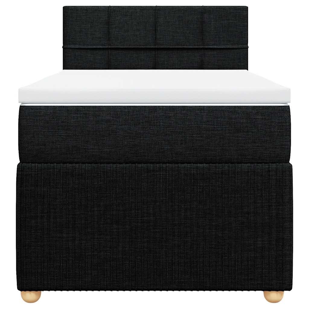 kontinentalseng med madras 90x190 cm stof sort
