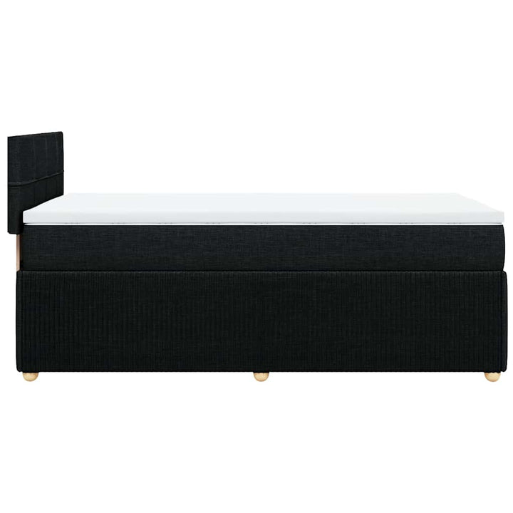 kontinentalseng med madras 90x190 cm stof sort
