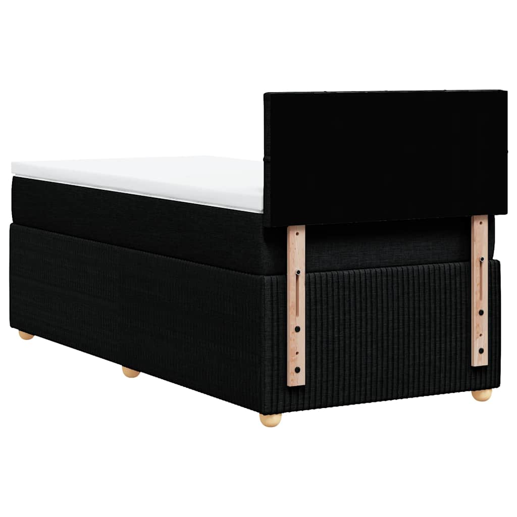 kontinentalseng med madras 90x190 cm stof sort