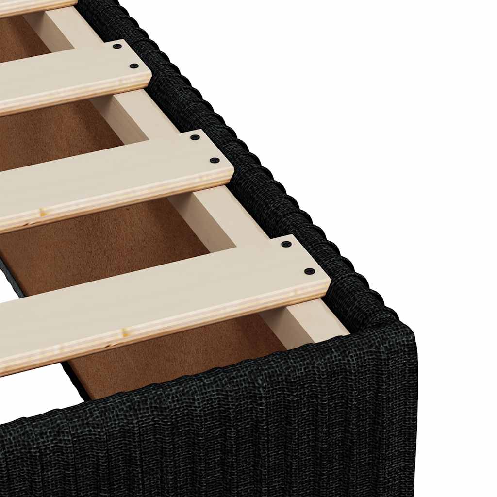 kontinentalseng med madras 90x190 cm stof sort