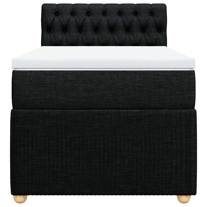 kontinentalseng med madras 90x190 cm stof sort