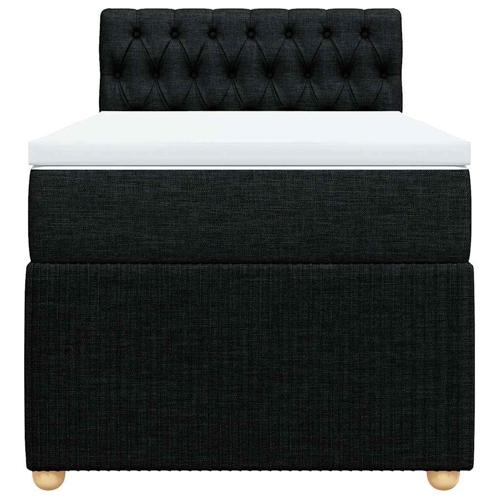 kontinentalseng med madras 90x190 cm stof sort