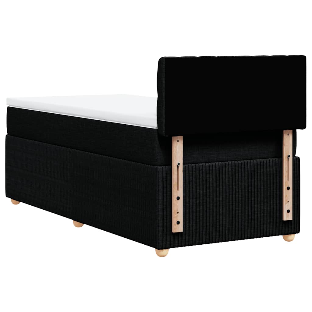 kontinentalseng med madras 90x190 cm stof sort