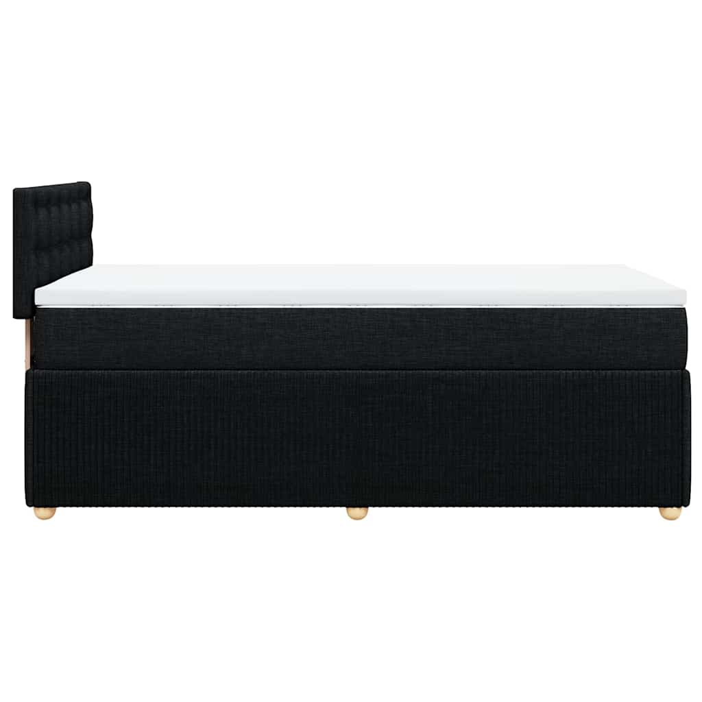 kontinentalseng med madras 90x190 cm stof sort