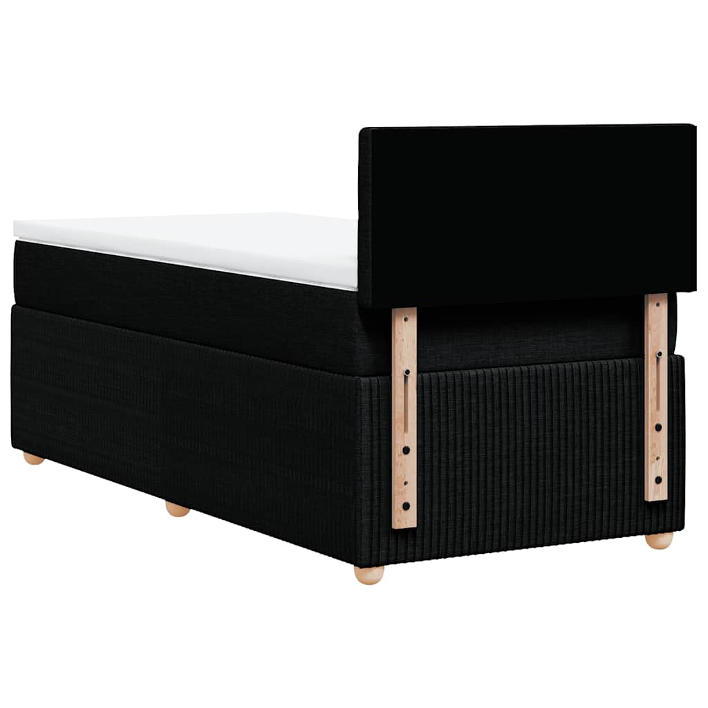 kontinentalseng med madras 90x190 cm stof sort