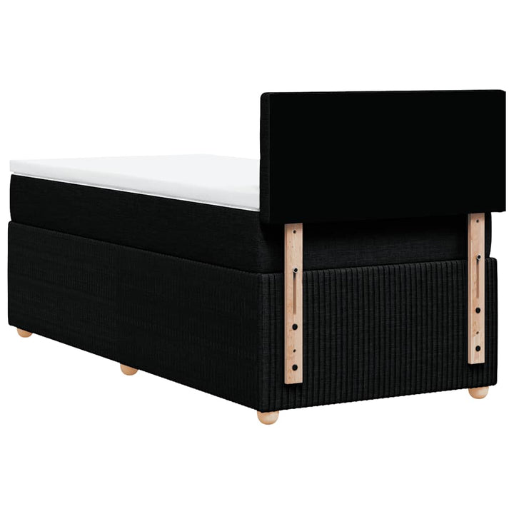 kontinentalseng med madras 90x190 cm stof sort