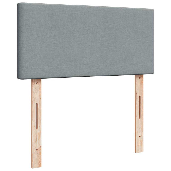 kontinentalseng med madras 90x200 cm stof lysegrå