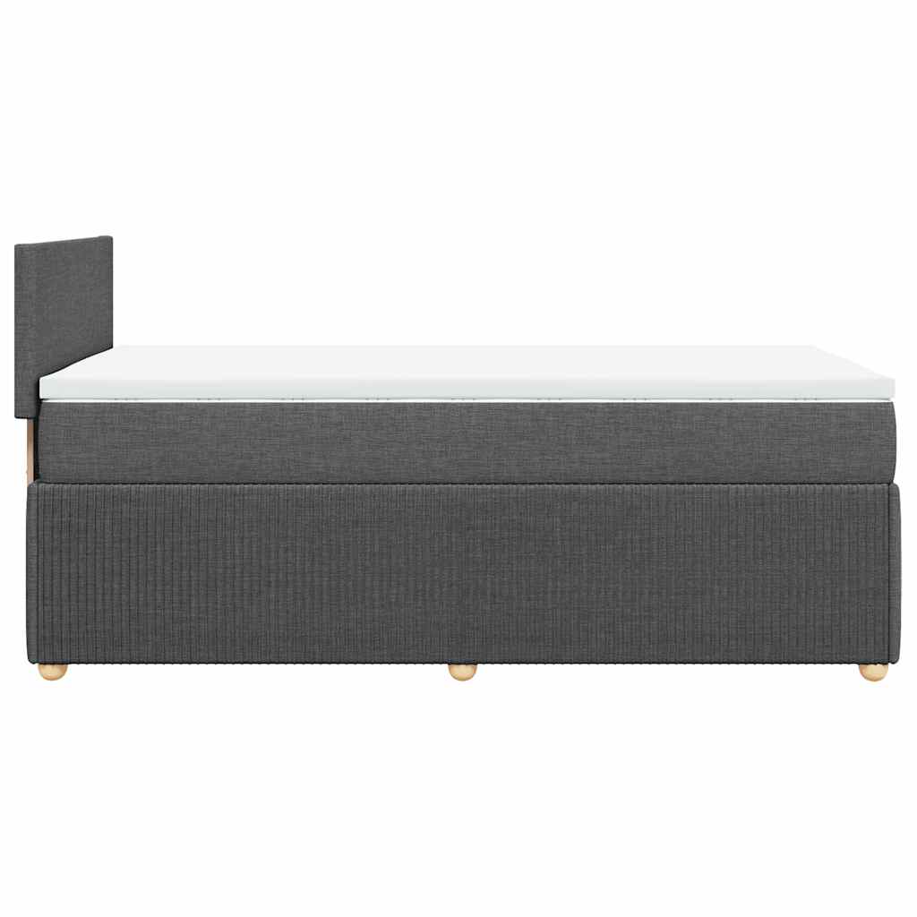 kontinentalseng med madras 90x200 cm stof mørkegrå