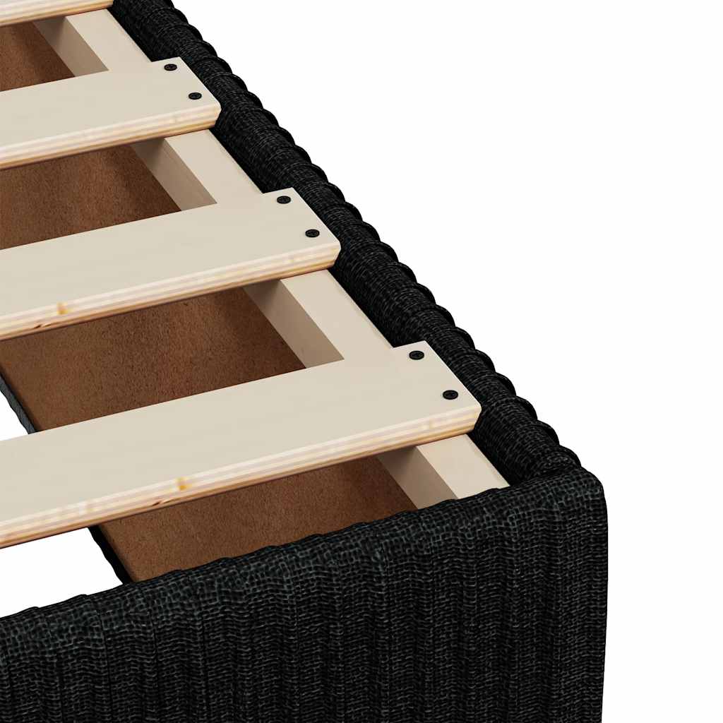 kontinentalseng med madras 90x200 cm stof sort