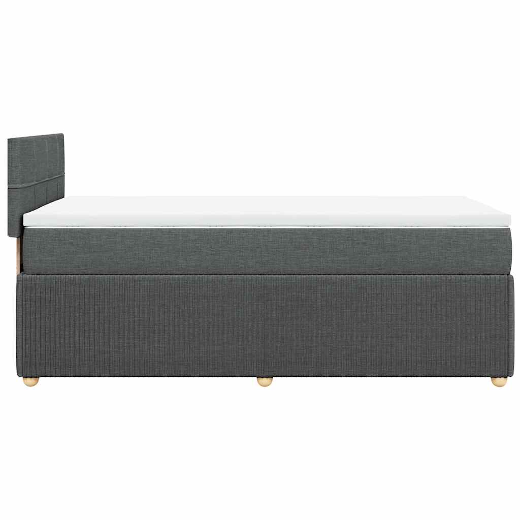 kontinentalseng med madras 90x200 cm stof mørkegrå