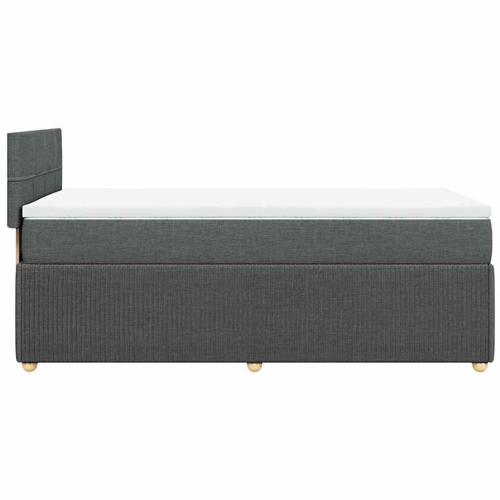 kontinentalseng med madras 90x200 cm stof mørkegrå
