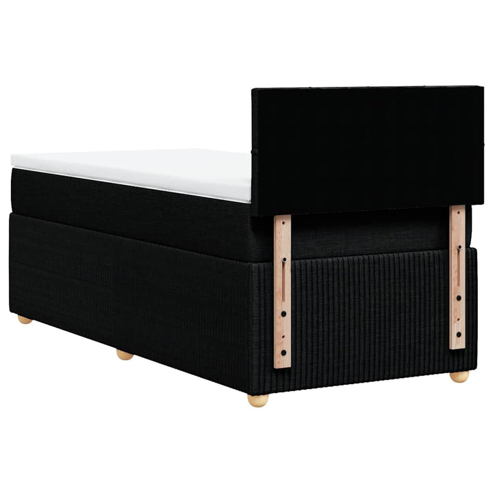 kontinentalseng med madras 90x200 cm stof sort