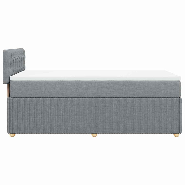 kontinentalseng med madras 90x200 cm stof lysegrå