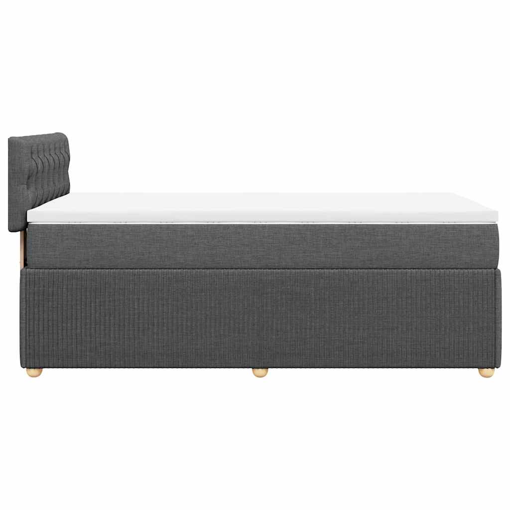 kontinentalseng med madras 90x200 cm stof mørkegrå