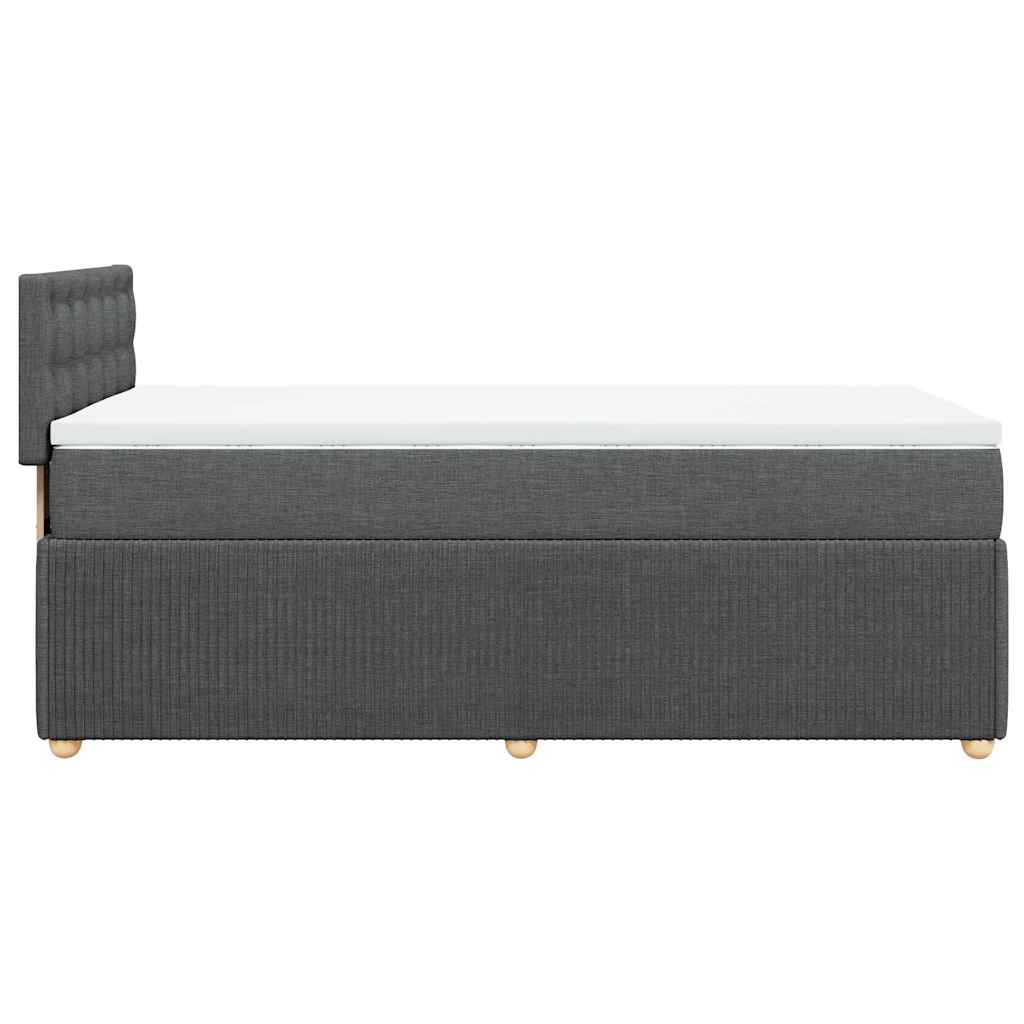 kontinentalseng med madras 90x200 cm stof mørkegrå
