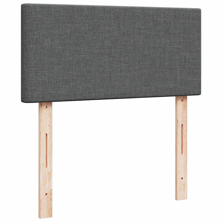 kontinentalseng med madras 100x200 cm stof mørkegrå