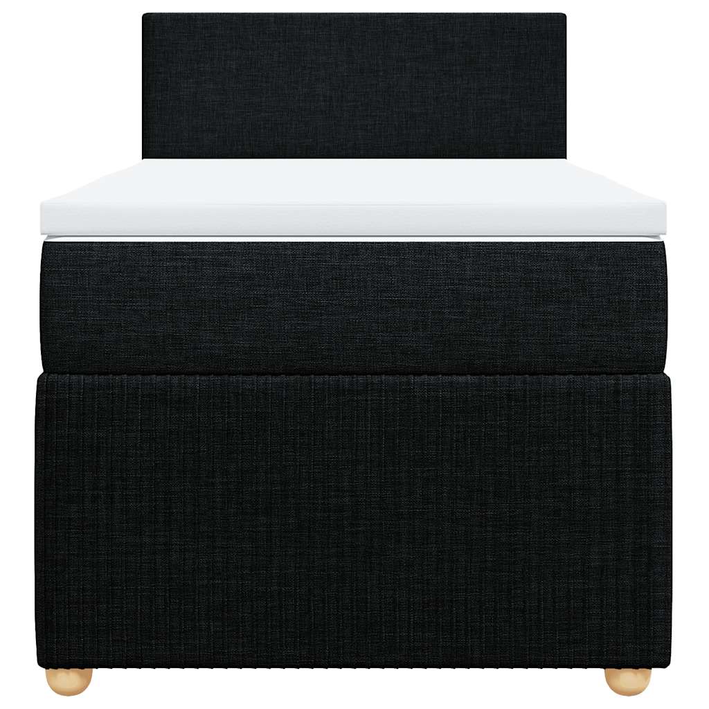 kontinentalseng med madras 100x200 cm stof sort