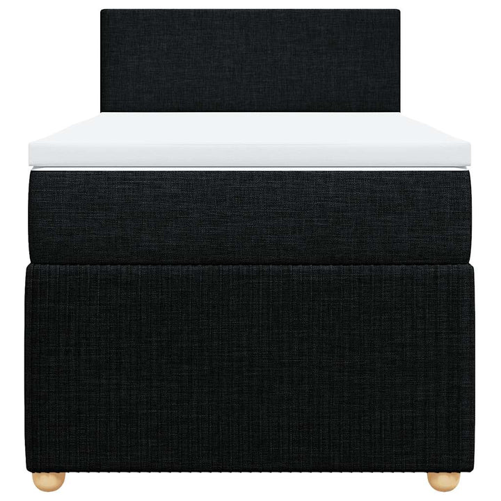 kontinentalseng med madras 100x200 cm stof sort