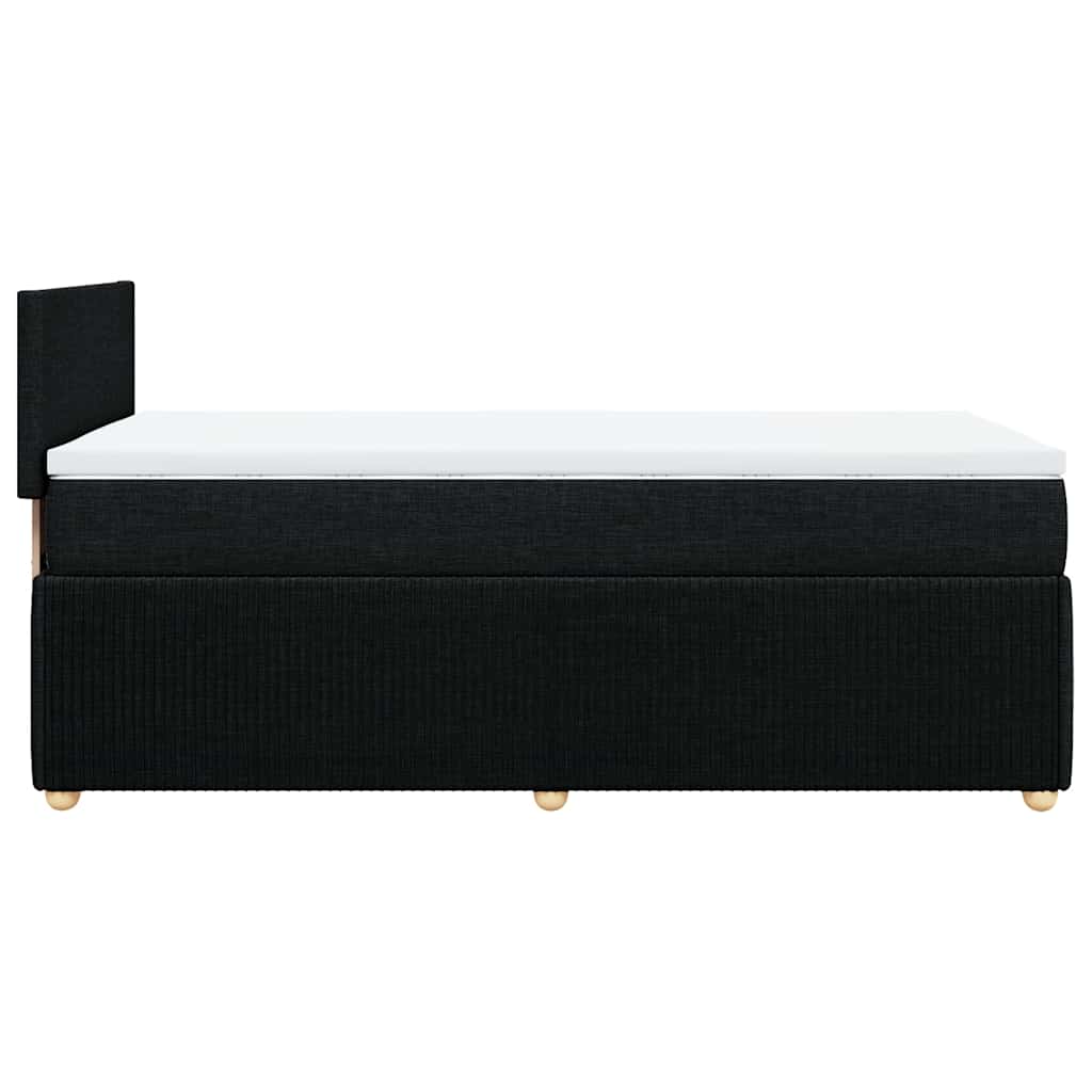 kontinentalseng med madras 100x200 cm stof sort