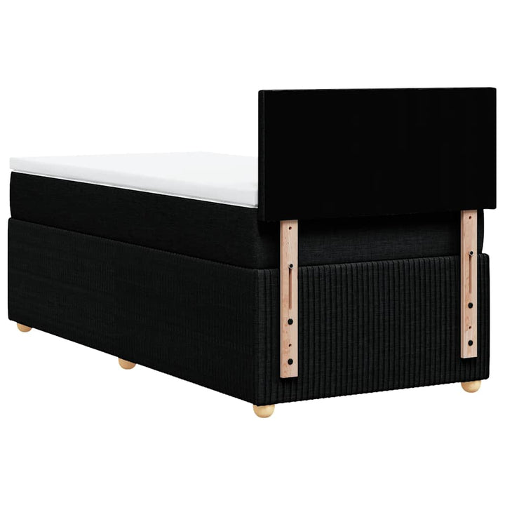 kontinentalseng med madras 100x200 cm stof sort