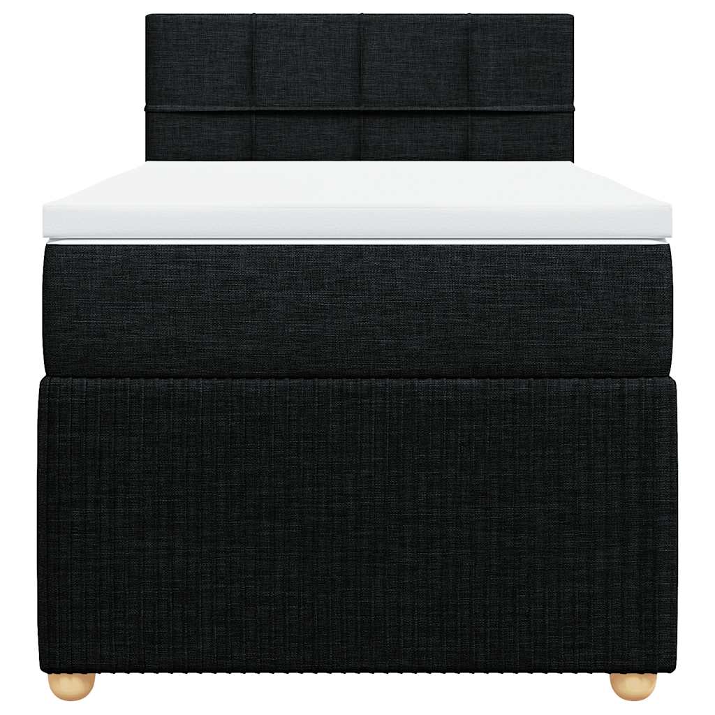 kontinentalseng med madras 100x200 cm stof sort