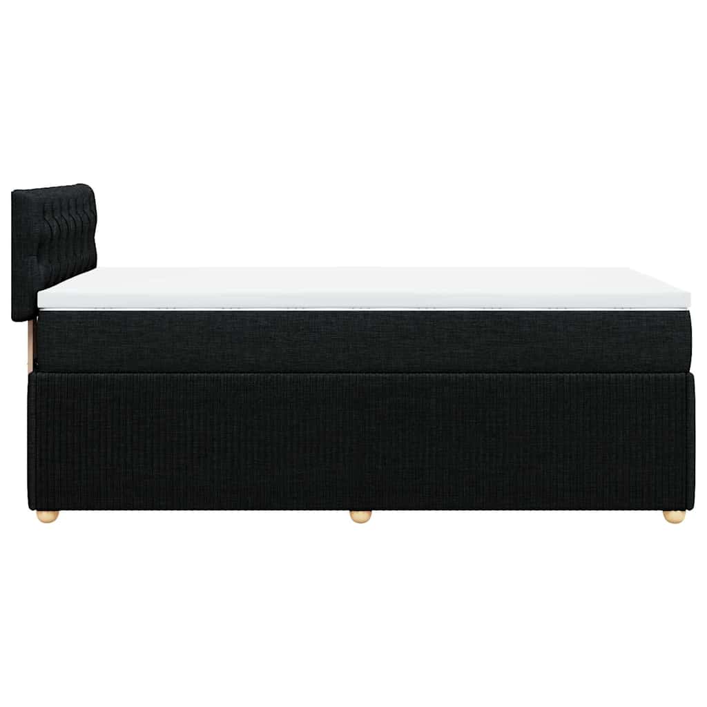 kontinentalseng med madras 100x200 cm stof sort