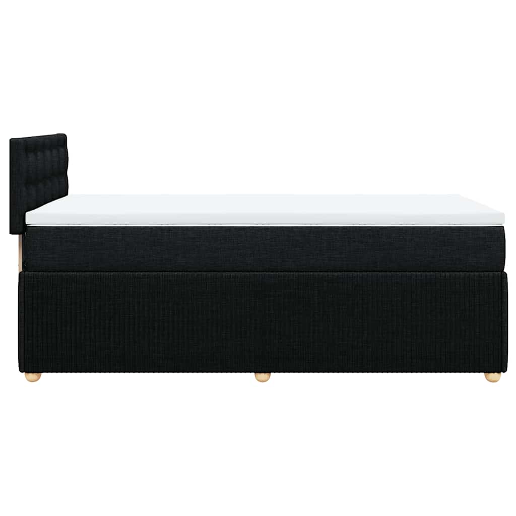 kontinentalseng med madras 100x200 cm stof sort