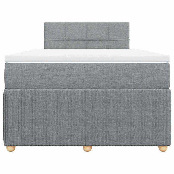 kontinentalseng med madras 120x190 cm stof lysegrå