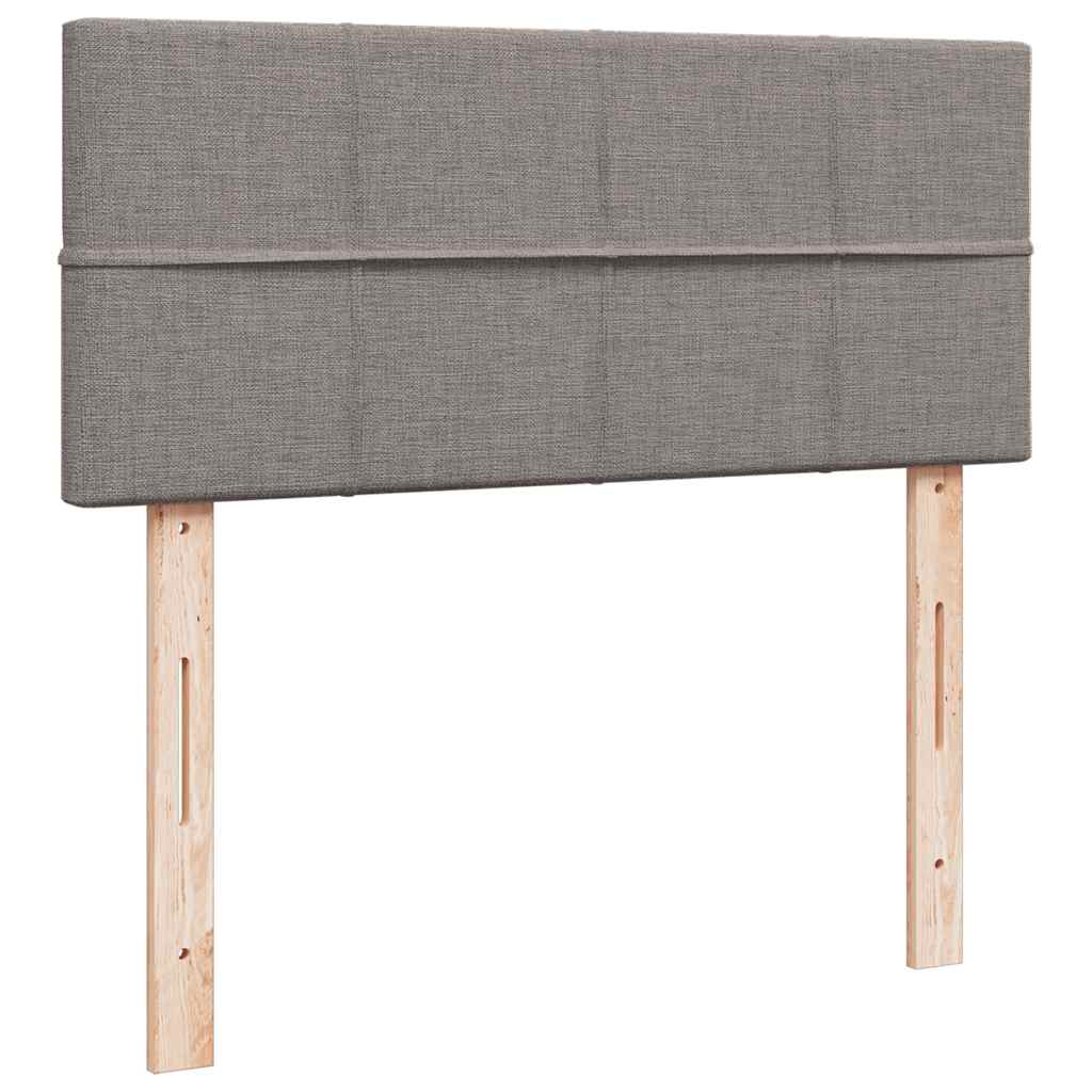 kontinentalseng med madras 120x190 cm stof gråbrun