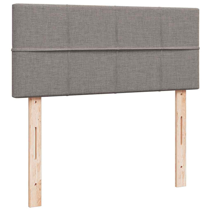 kontinentalseng med madras 120x190 cm stof gråbrun
