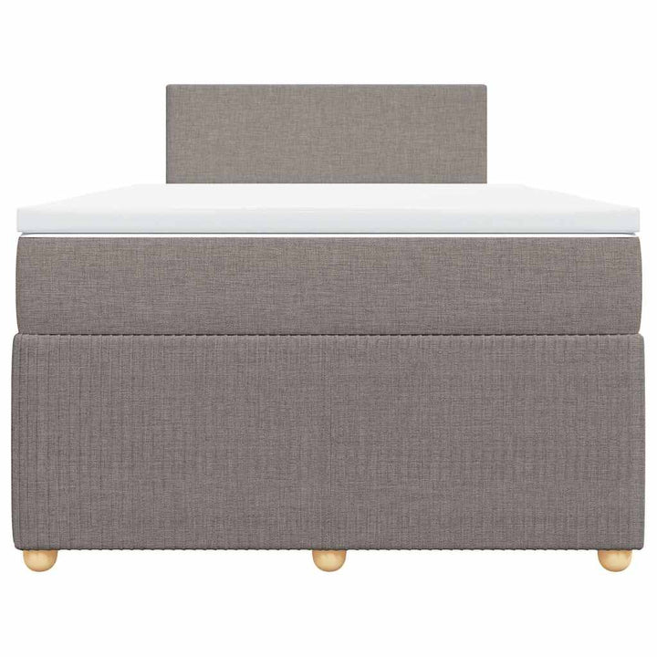 kontinentalseng med madras 120x200 cm stof gråbrun