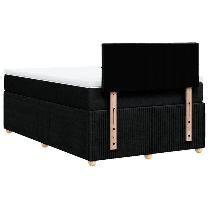kontinentalseng med madras 120x200 cm stof sort