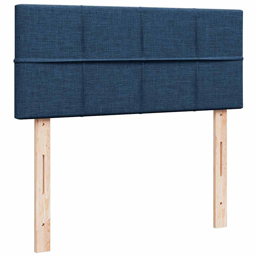 kontinentalseng med madras 120x200 cm stof blå