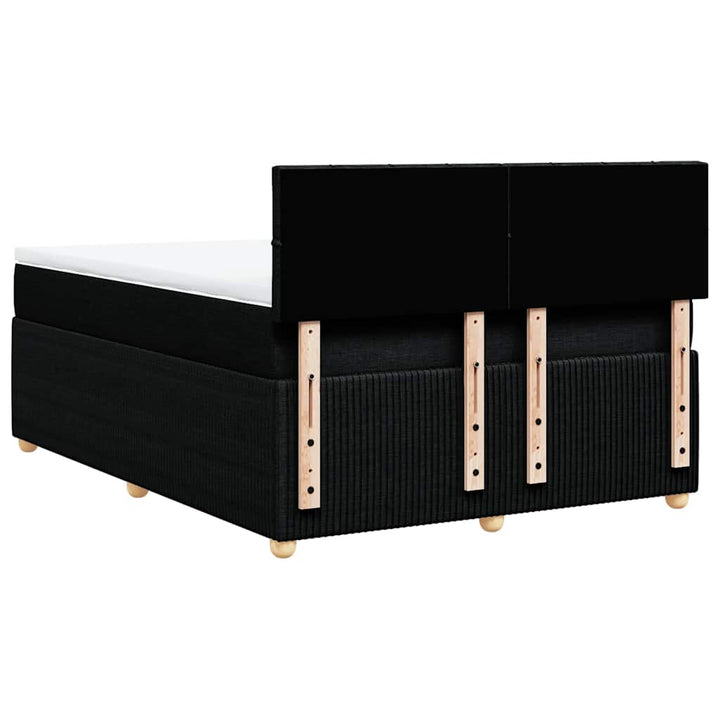 kontinentalseng med madras 140x190 cm stof sort