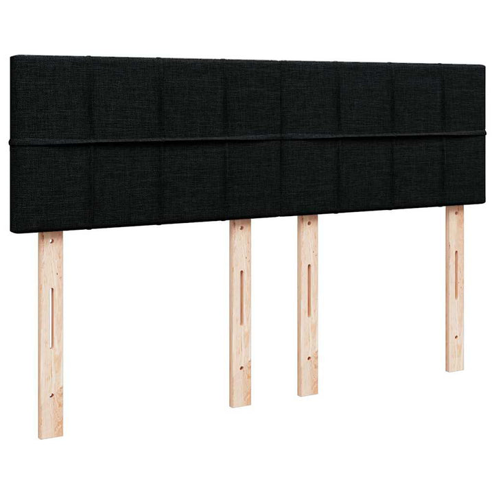kontinentalseng med madras 140x200 cm stof sort