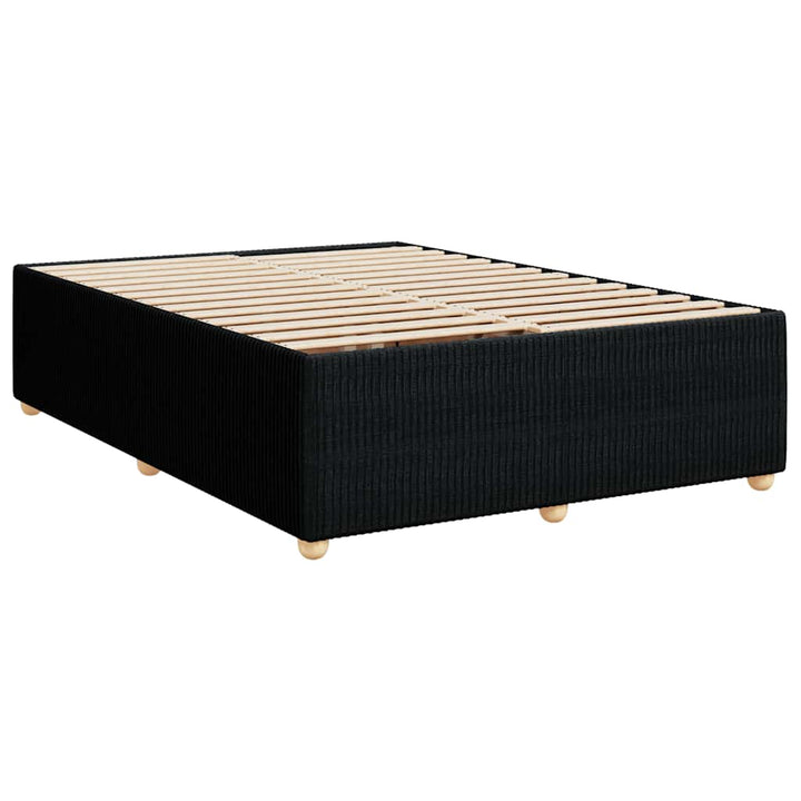 kontinentalseng med madras 140x200 cm stof sort
