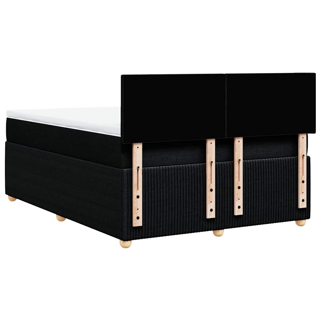 kontinentalseng med madras 160x200 cm stof sort