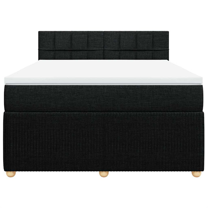kontinentalseng med madras 160x200 cm stof sort