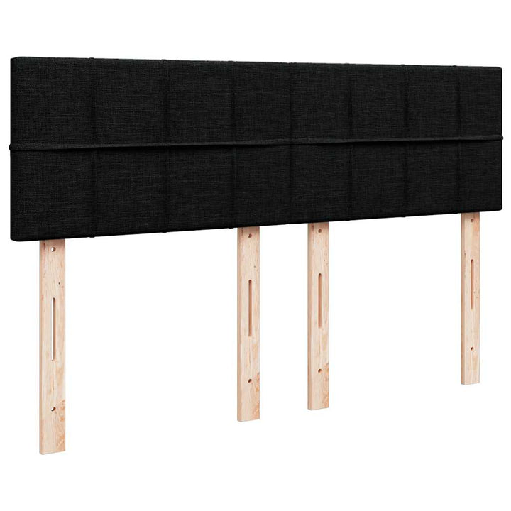 kontinentalseng med madras 160x200 cm stof sort