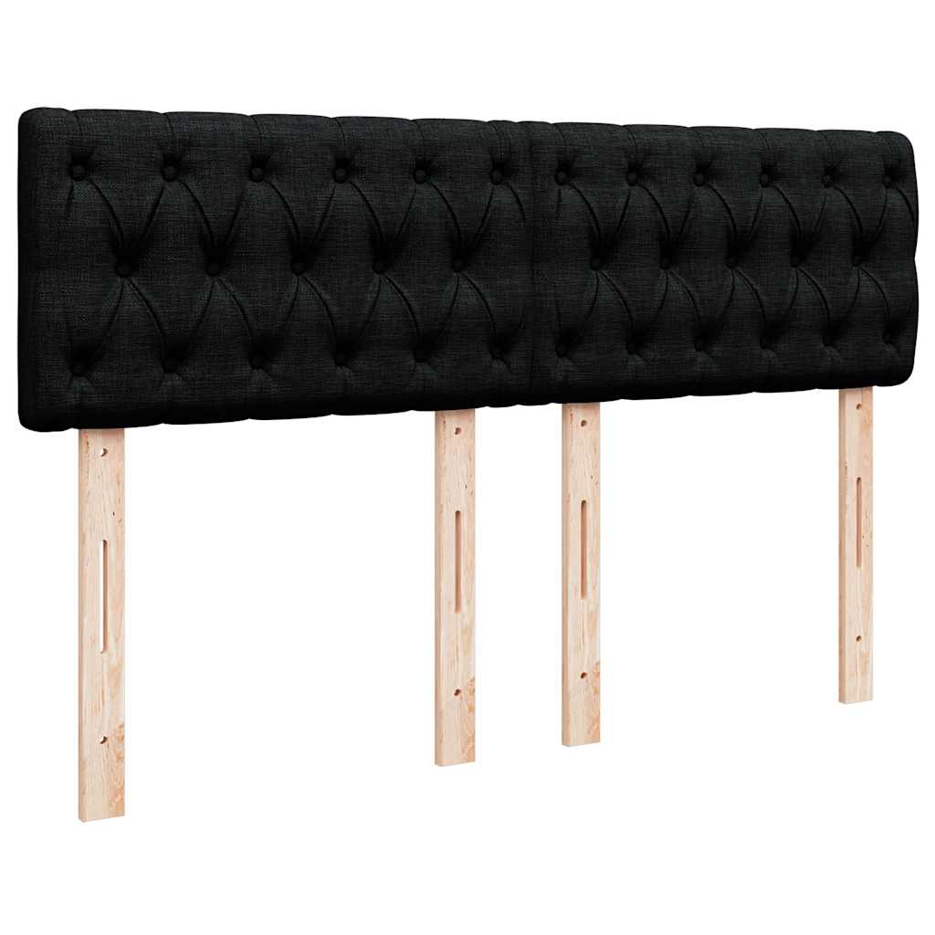 kontinentalseng med madras 160x200 cm stof sort