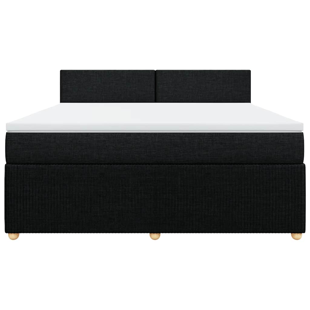 kontinentalseng med madras 180x200 cm stof sort